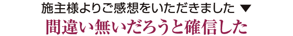 「間違いないだろうと確信した